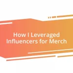 How I Leveraged Influencers for Merch