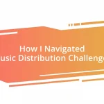 How I Navigated Music Distribution Challenges