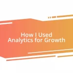 How I Used Analytics for Growth